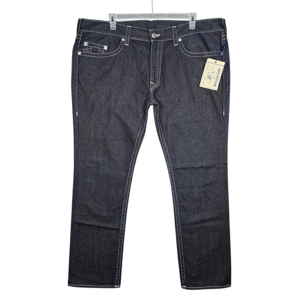 True Religion Jeans Mens 44 Rocco Skinny No Flaps Body Rinse‎ Dark Blue NEW $163